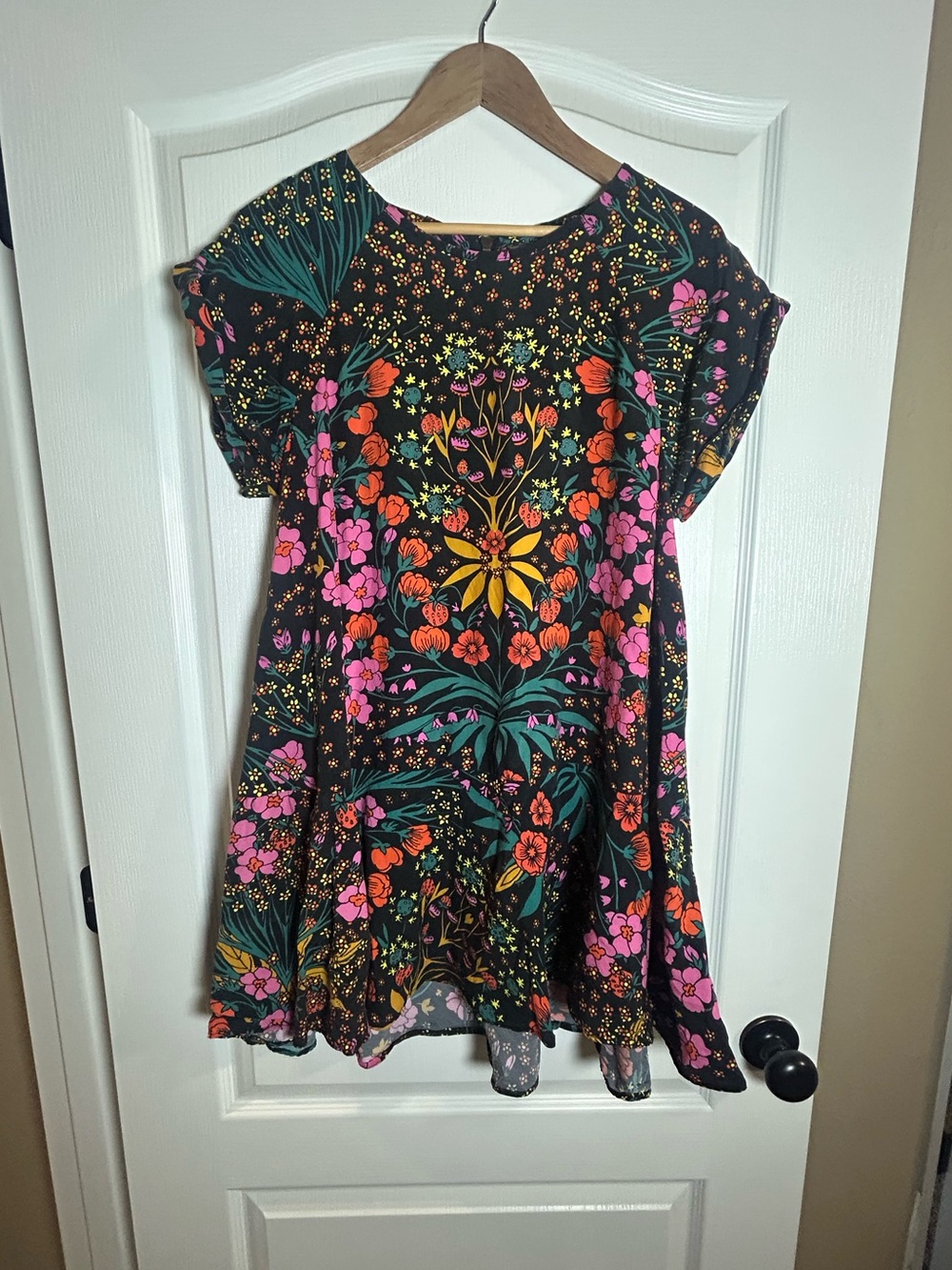 Boho Whimsical Free People Floral Print Babydoll Dress